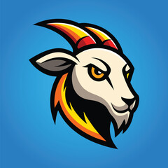 Goat mascot logo design goat vector illustration