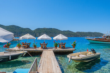 The ancient city of Simana, founded by the Lycian civilization, the sunken city of Kekova, rock tombs, castle, sea and nature reveal its magnificence.