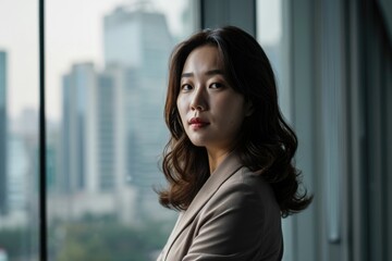 Profile of a Professional Woman Fictional Character Created By Generative AI. 