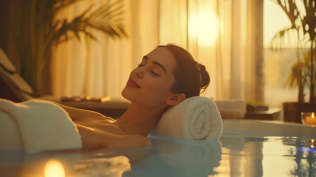 woman relaxing on sofa