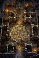DnD Battlemap demon, realm, illusionary, maze, mysterious, illusions