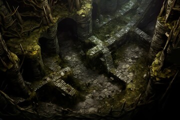 DnD Battlemap monster, underground, labyrinth, danger, creature, maze