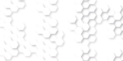 Abstract pattern with hexagonal white and gray line paper background. Abstract technology background vector EPS, Abstract white hexagon background. Hexagon paper texture and futuristic business.