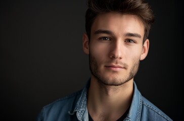 Young man in denim jacket