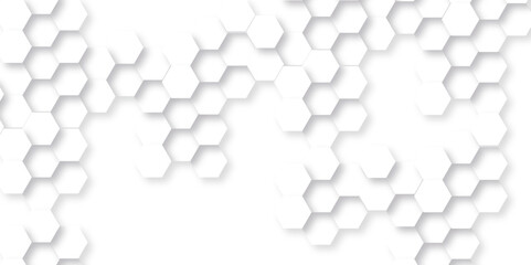 Abstract pattern with hexagonal white and gray line paper background. Abstract technology background vector EPS, Abstract white hexagon background. Hexagon paper texture and futuristic business.