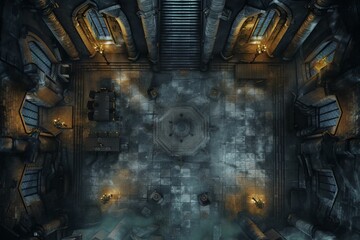 DnD Battlemap cursed, chapel, battlemap, mysterious, eerie, setting
