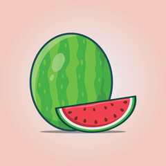 Fresh Watermalon fruit vector illustration design