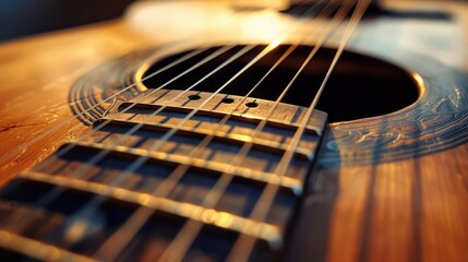 Obraz premium The concept of World Music beautifully intertwines various musical traditions much like a guitar string gracefully resonates in the vast expanse of the sky