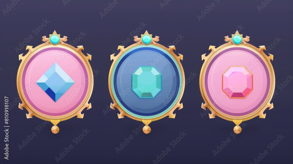 Poster play game interface button ui icon modern design. video player interface button ui icon modern desig