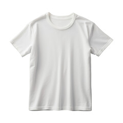 Plain white t-shirt front isolated on a transparent background