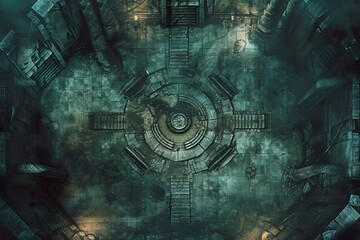 DnD Battlemap wraith, crypt, battlemap, 70, summarize, file