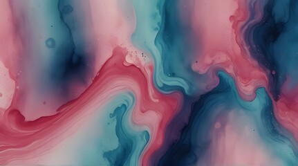  Abstract pink blue watercolor background Paint stains