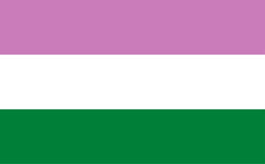 Genderqueer flag - one of a community of LGBTQ pride sexual minority.