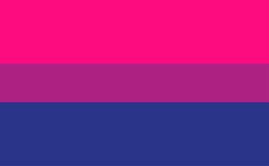 Obraz premium Bisexual flag - one of a community of LGBTQ pride sexual minority.