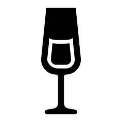 wine glass glyph icon