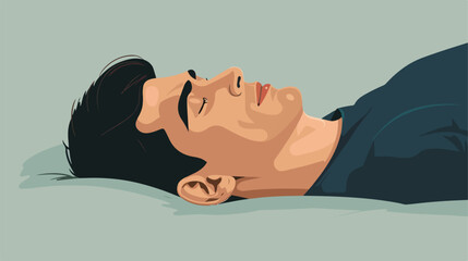 head of man sleeping avatar character Vector illustration