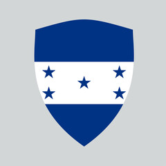 Honduras Flag in Shield Shape Frame