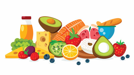Healthy food design over white background vector illustration