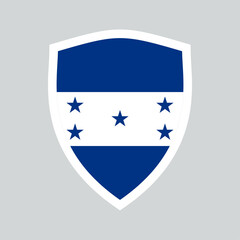 Honduras Flag in Shield Shape Frame