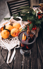 Christmas market in Europe. Winter concept.