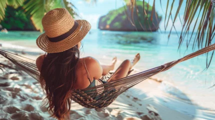 Portrait of beautiful woman on the vacation. 