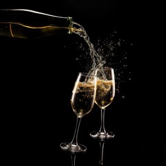 Celebratory Champagne Pour
