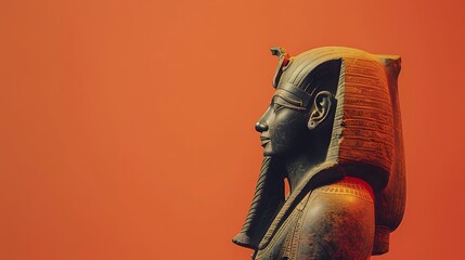 The Egypt statues as part of the museum's collection are very well described. for the commemoration of International Museum Day as a poster, background