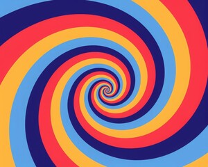 Spiral pattern art installation flat design front view abstract expression theme animation Analogous Color Scheme