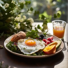 Healthy breakfast. AI generated