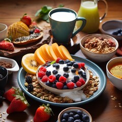 Healthy breakfast. AI generated
