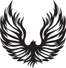 Obraz premium Wings black and white vector