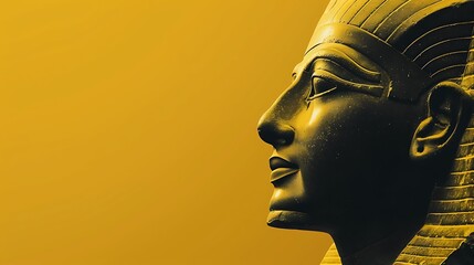The Egypt statues as part of the museum's collection are very well described. for the commemoration of International Museum Day as a poster, background