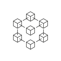 Blockchain icon transparent background