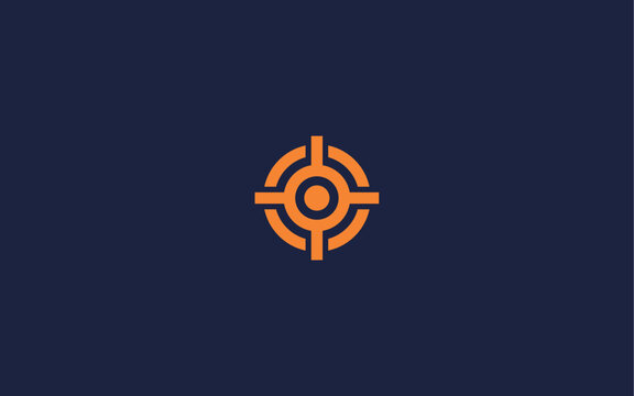 letter o with target logo icon design vector design template inspiration