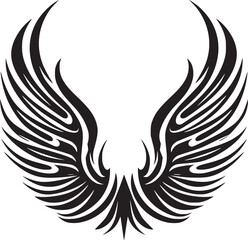  Wings black and white vector
