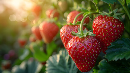 strawberries at the morning