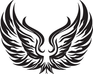  Wings black and white vector