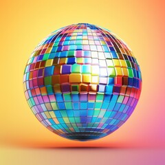 Obraz premium Shining, colorful, and glittery disco ball
