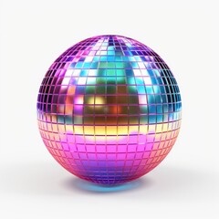 Shining, colorful, and glittery disco ball