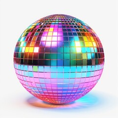 Obraz premium Shining, colorful, and glittery disco ball