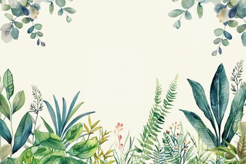 Drawing botanical prints flat design side view plant details theme water color Tetradic color scheme