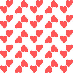 Love pattern design. Valentine decorative background in flat style. Repeat and seamless vector