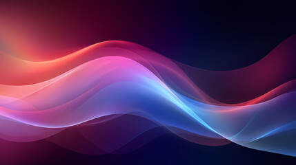 Abstract background of gradient color wavy shapes