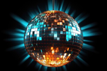 Obraz premium Disco Ball - Shining and Glowing with Colorful Lights