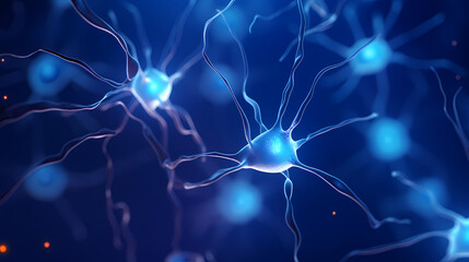 Neural network of glowing neurons