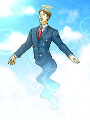 昇天する人