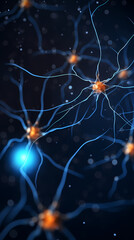 Neural network of glowing neurons