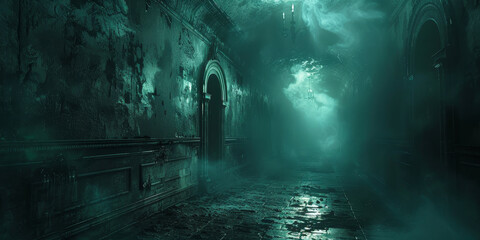 Mind's Terrifying Realm - Dark Foreboding Wall, Haunting Nightmares Evoking Trauma and Repressed Memories