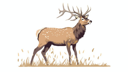 Naklejka na ściany i meble Isolated deer livestock animal design Vector illustration