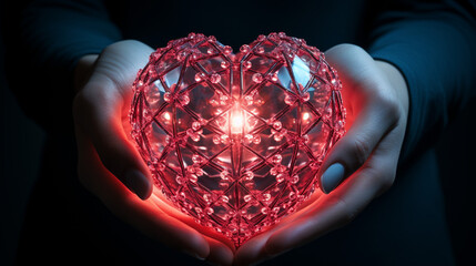 heart in the hands  HD 8K wallpaper Stock Photographic Image